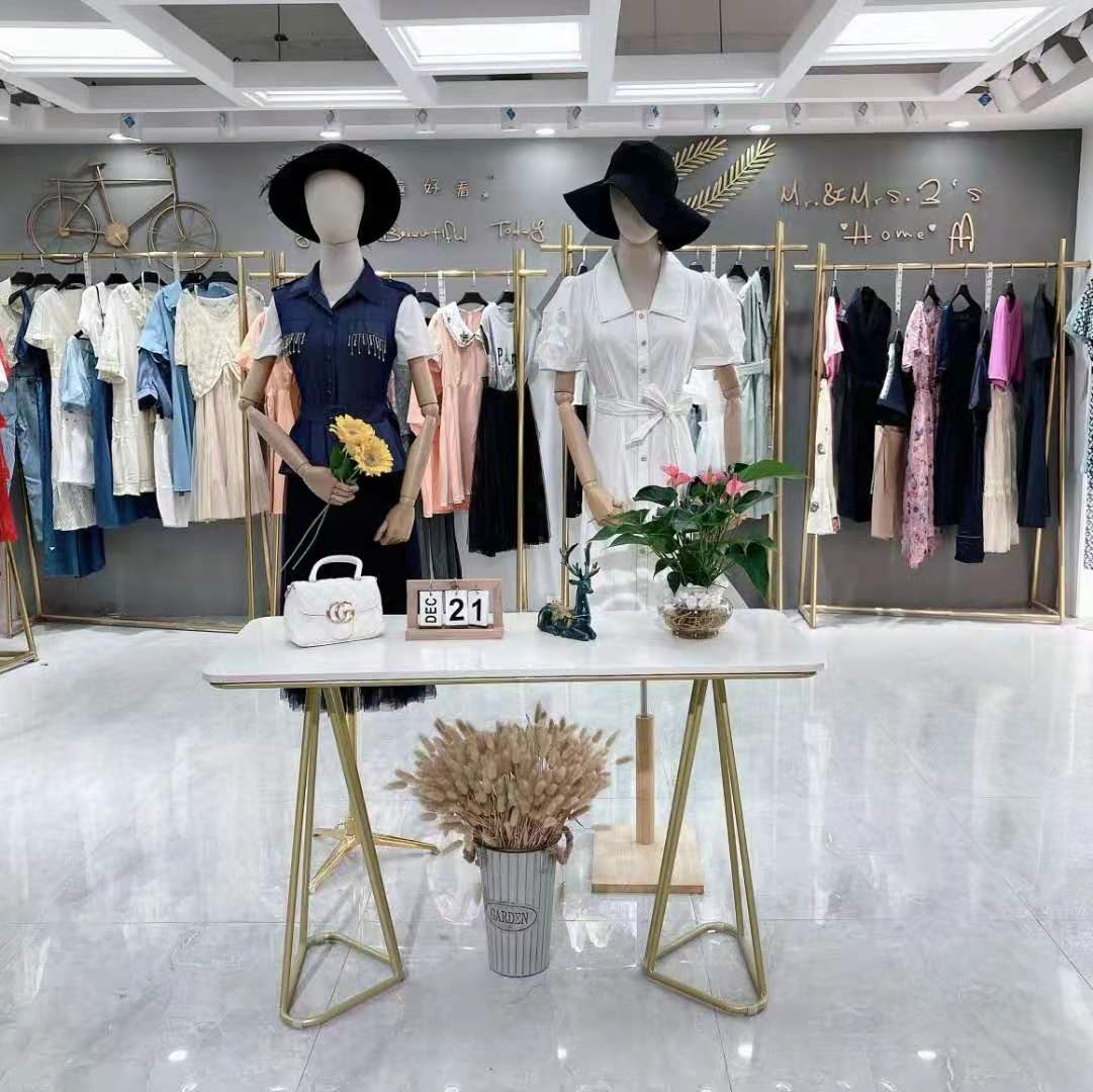 艾格21夏装广州高端商场一线品牌女装品牌折扣剪标直播电商走份