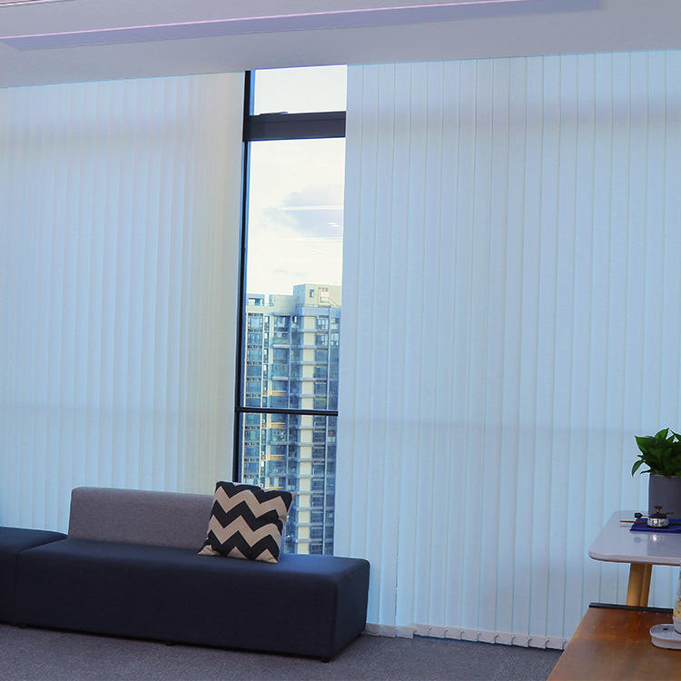 垂直竖百叶窗帘面料办公室阳台隔断帘阳光面料垂直帘电动遮光竖帘