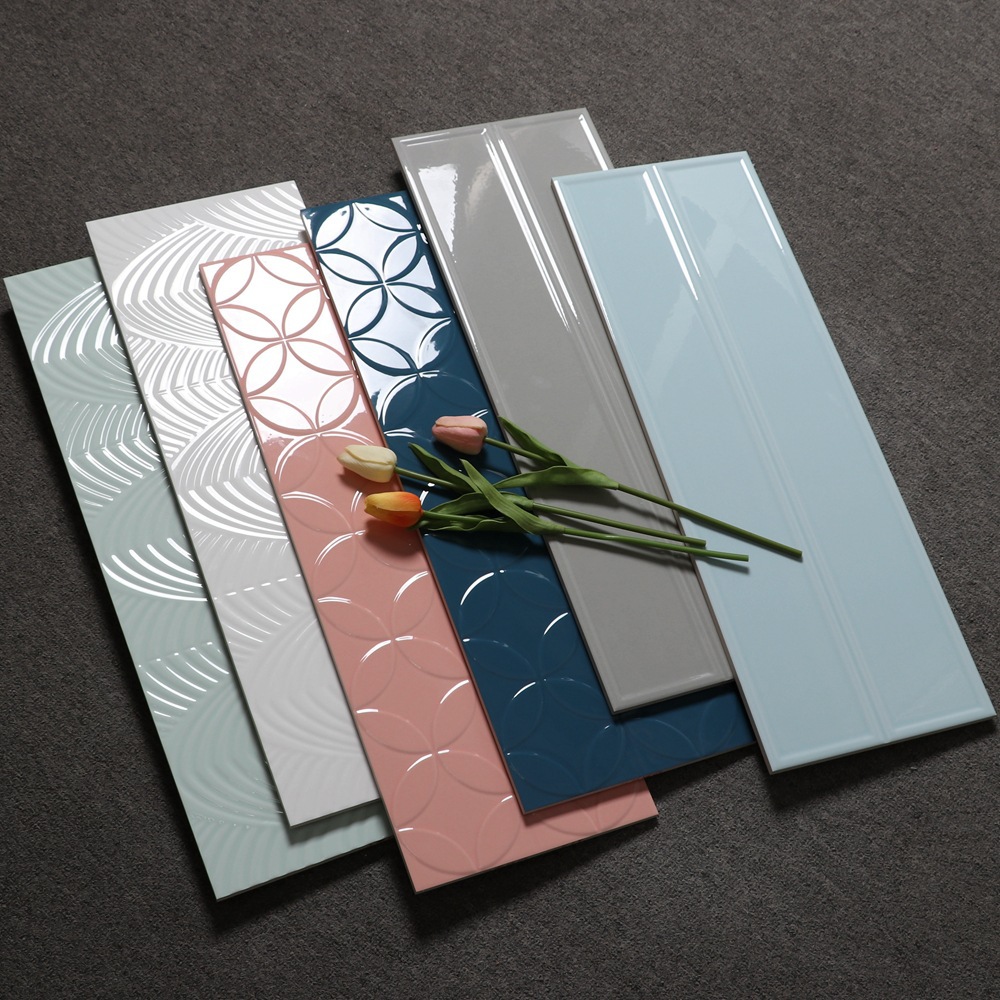 彩色瓷砖200*600抛光砖马卡龙卫生间瓷片浴室拼花砖厨房餐厅墙砖