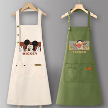 超市工作服围裙2023新款纯棉网红家用厨房定 制logo印字餐饮专用