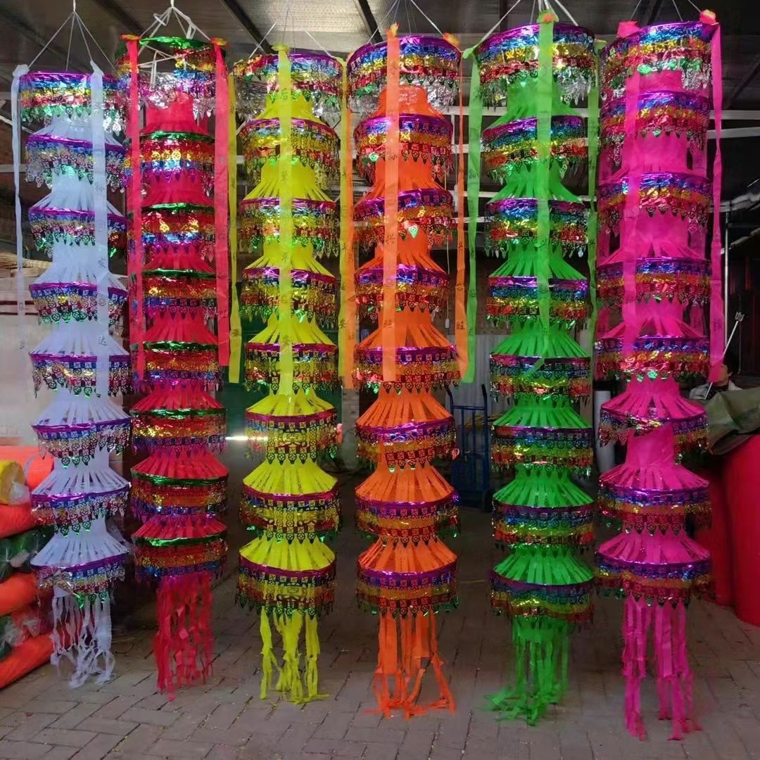 9层纸扎布帆三层五层七层九层布帆葫芦帆灯笼布幡-阿里巴巴