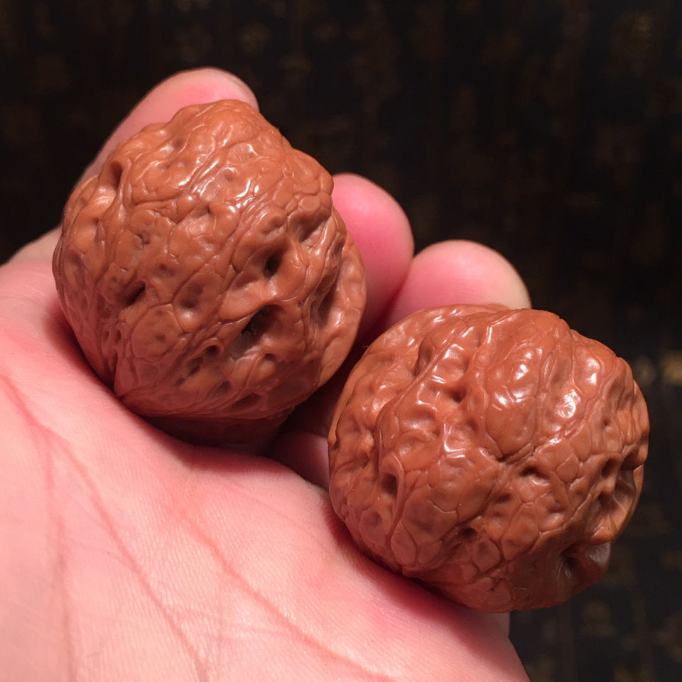 文玩核桃湘妃元宝蛤蟆头疙瘩包手玩核桃盘玩男手把件古玩核桃文玩