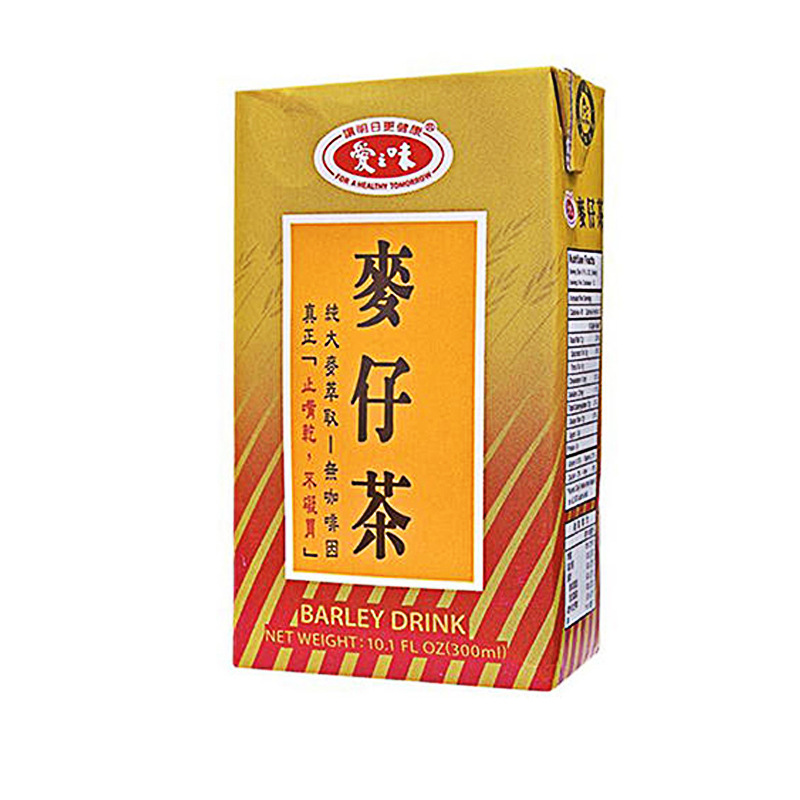 台湾爱之味麦仔茶300ml纸盒装 进口饮料批发 茶饮料