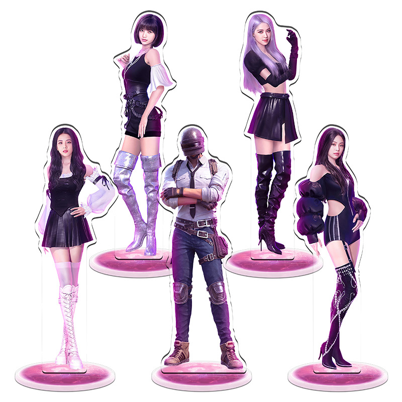 blackpink吃鸡pubg绝地大逃杀金珍妮智秀朴彩英lisa明星周边立牌