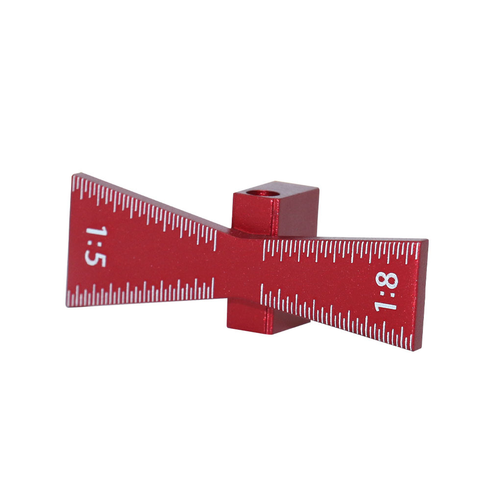 Dovetail Joint Aluminum Alloy Marking Template 1:5 1:8 Wooden Hinge Gauge with Hinge Gauge Guide Tool