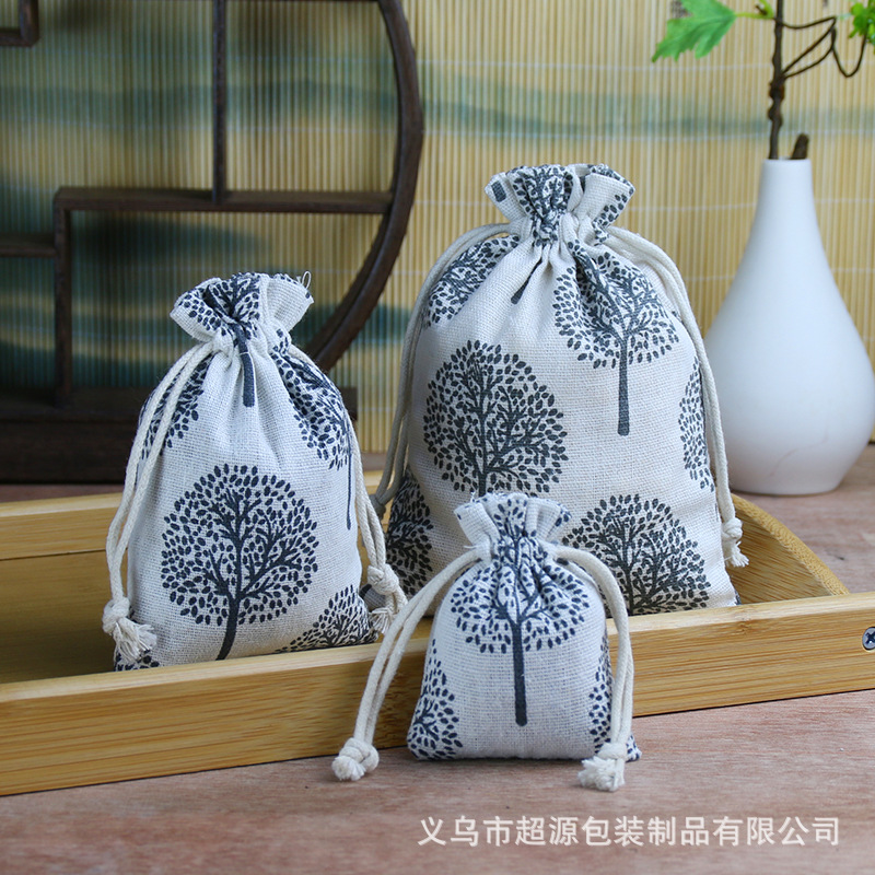 Wholesale Chinese Style Blue and White Sack Empty Perfume Bag Small Cord Bag Ornament Gift Bag Storage Bag