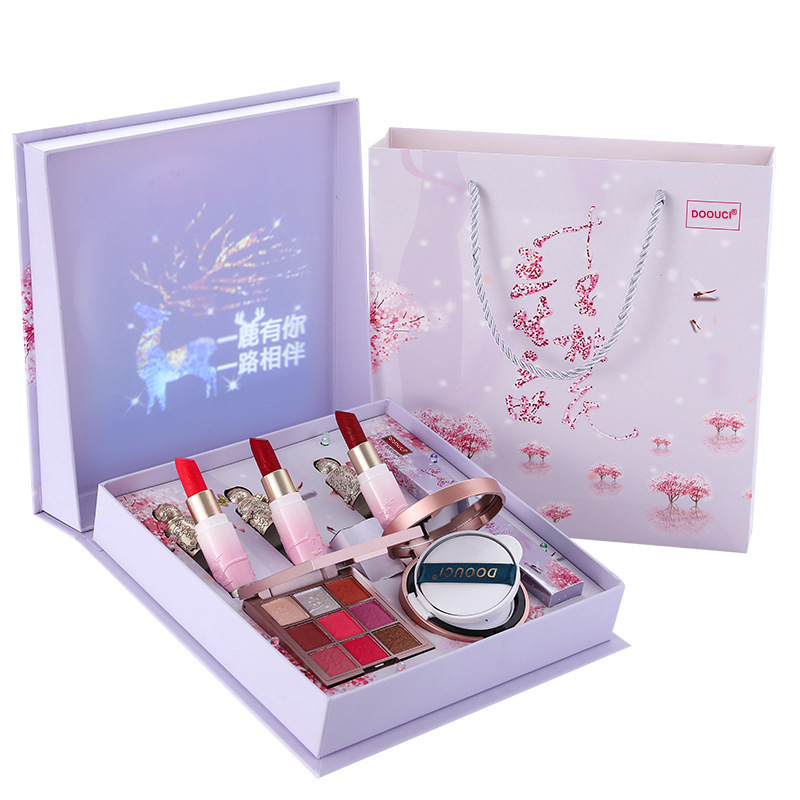 Chinese Style Makeup Gift Set Lipstick Set Eye Shadow Lip Lacquer Cosmetics Combination 520 Birthday Gift Wholesale