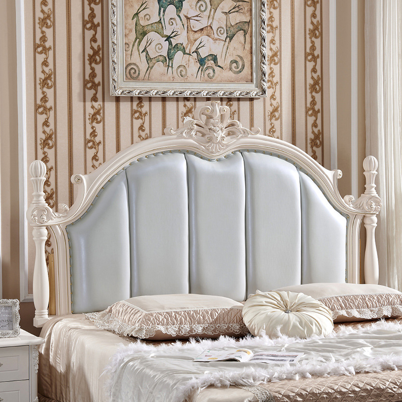 新款欧式床头板软包靠背简约现代1.5米1.8米单买落地儿童公主床头