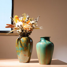 景德镇时尚现代简约陶瓷花器 油画风陶瓷花瓶 家居装饰品花瓶摆件