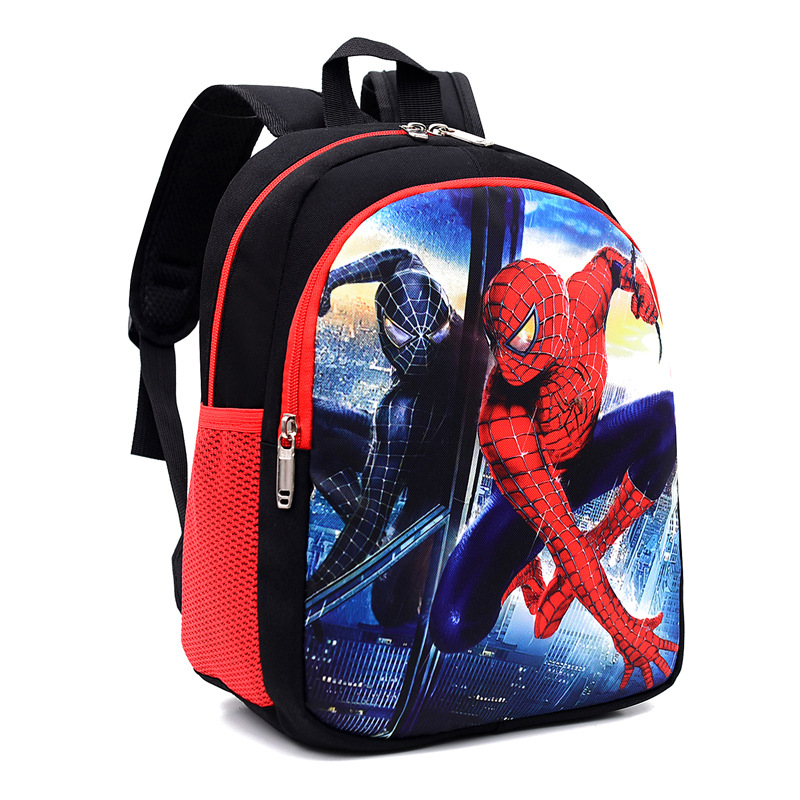 2021 New Spider-Man Kindergarten Backpack Western Style Boy Cute Cartoon Men's Medium and Small Class Ultra-Light Travel Backpack