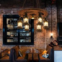 复古工业风吊灯美式漫咖啡餐厅酒吧吧台美发店LOFT创意个性实木灯