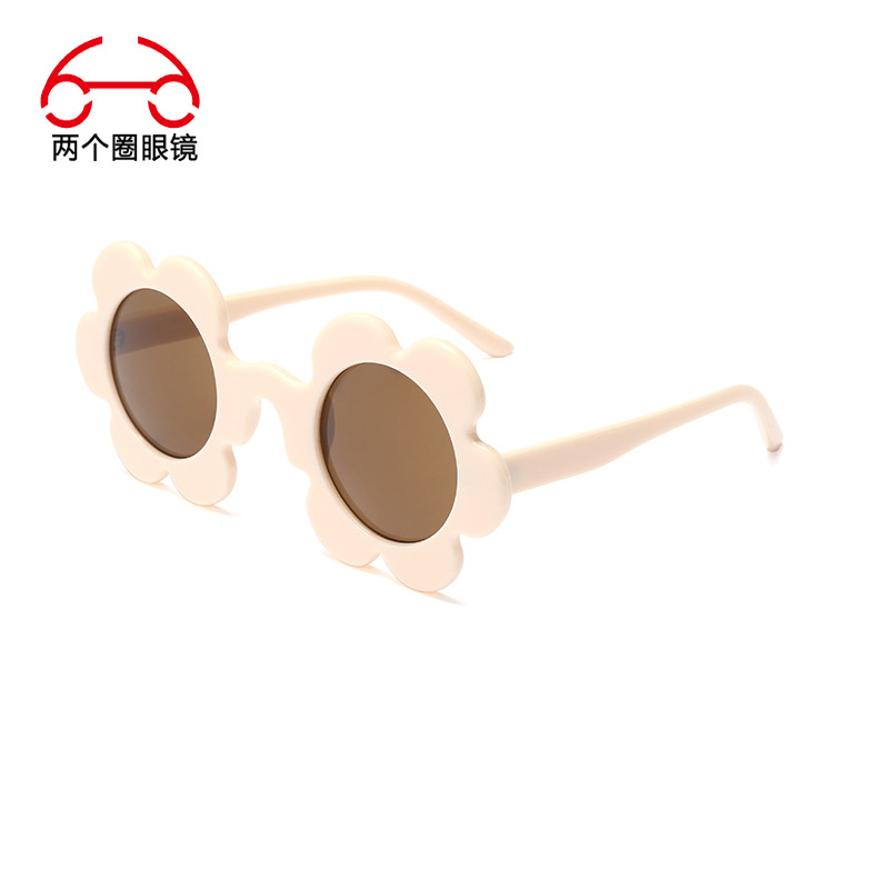 Two Circles 2023 New Flower Frame Women's Sunglasses Fashion Street Shooting Travel Adult Cute Dress up Sunglasses