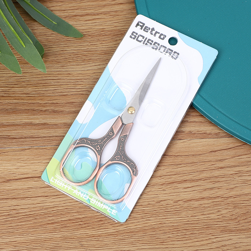 Small Scissors Stainless Steel Household Embroidery Scissors Student Hand-Made Tailor Office Scissors Wool Head Factory Direct Supply