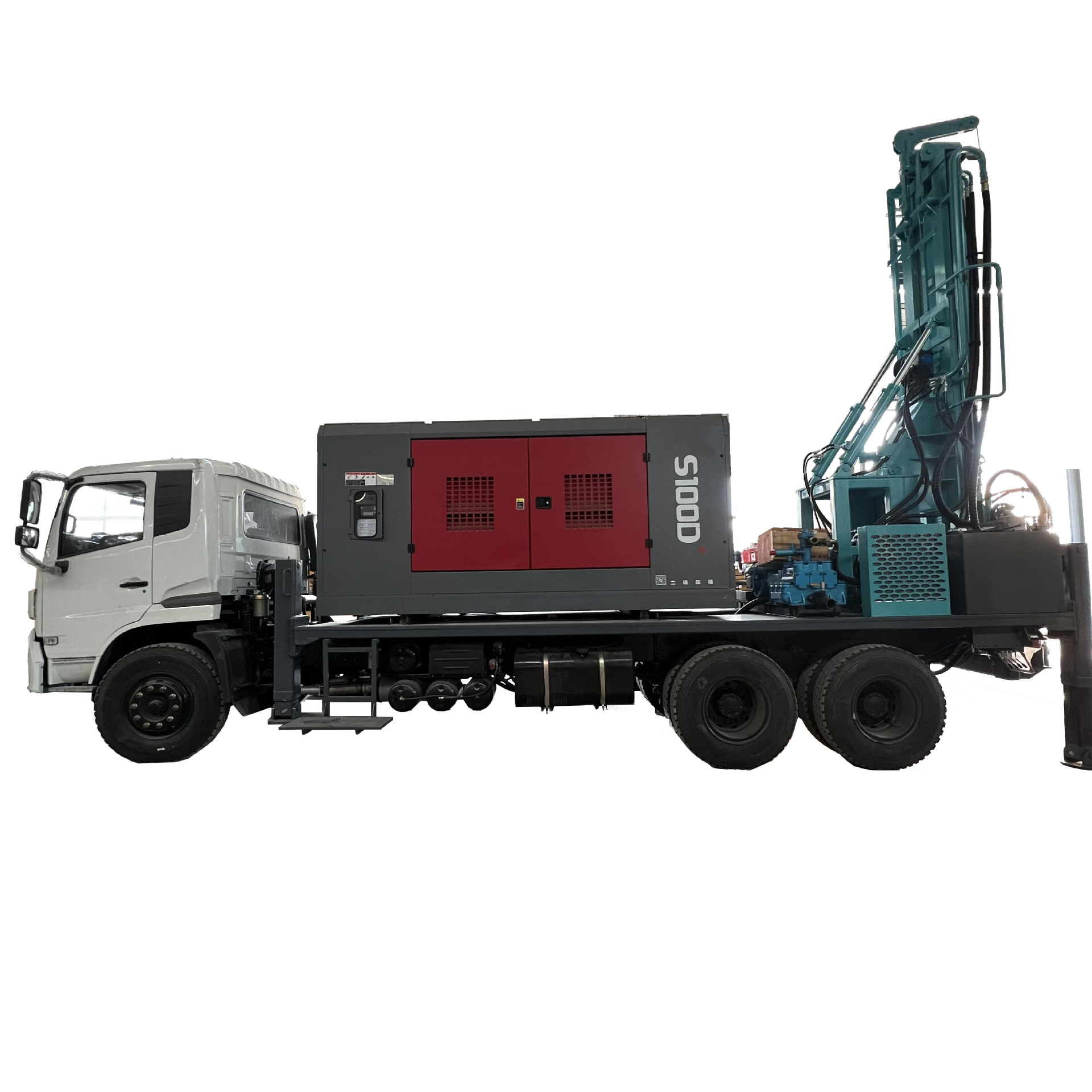 定制四轮汽车钻井机 200米家用吃水井钻机 快速车载液压钻机