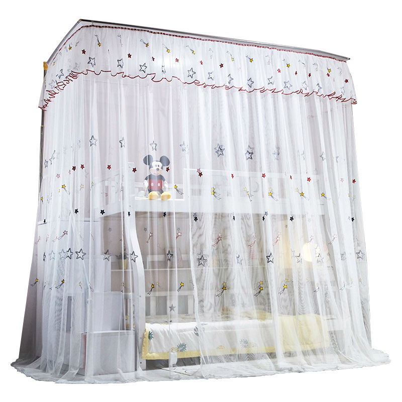 家用儿童上下床双层床专用蚊帐高低床双架床子母床蚊帐上下铺一体