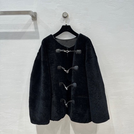 进口南非冬天新款小法皮羊羔毛外套女气质圆领韩系少女风百搭休闲