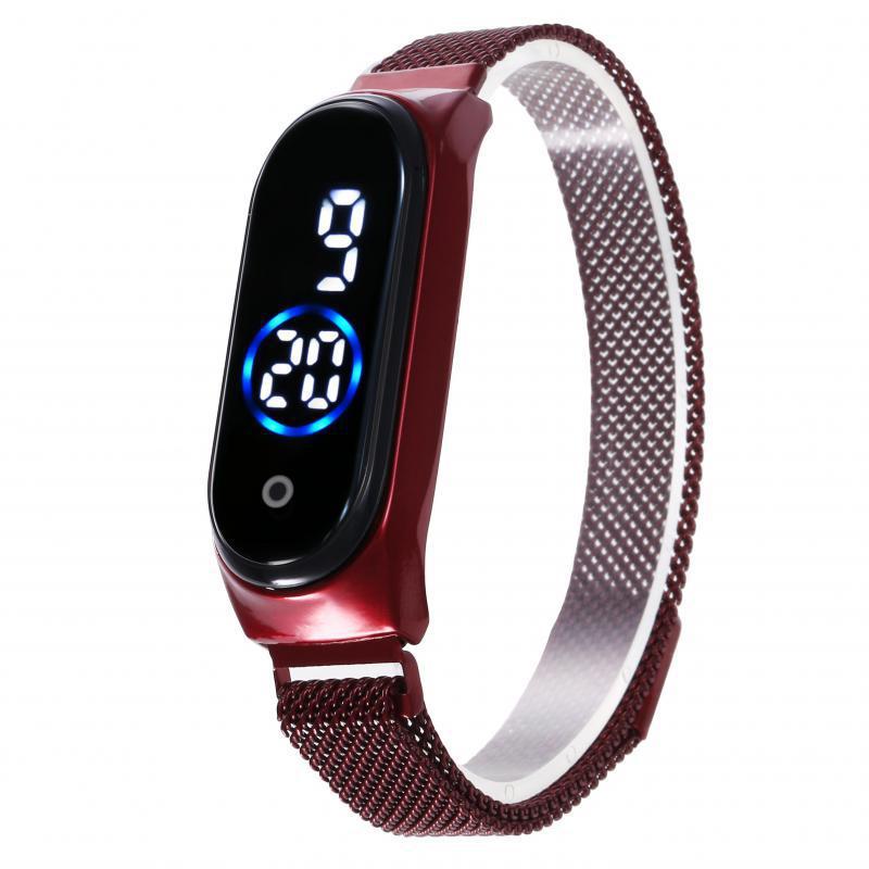 Square Led Watch Magnet Waterproof Touch Meter Fashion Touch Control Electronic Bracelet & Watch