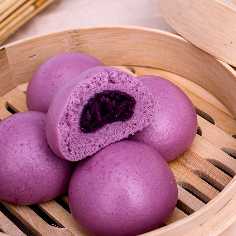 朱老三紫薯包豆沙包奶黄包抹茶绿豆包早餐速冻包子营养早点半成品