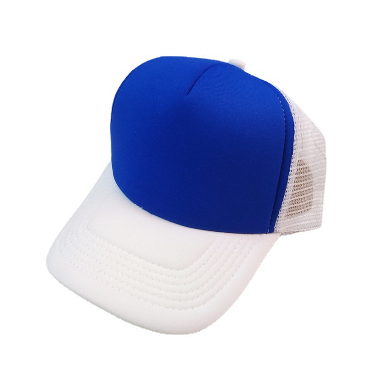 Summer Breathable Net Cap Adult Light Board Sponge Baseball Printing Logo Blank Grid Peaked Cap Outdoor Sun Hat