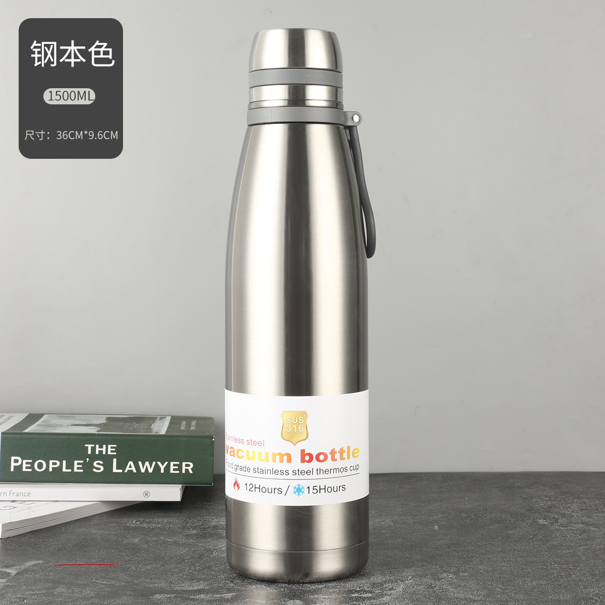 Exclusive for Cross-Border New 316 Stainless Steel Thermos Cup All Steel Large Capacity Outdoor Sports Bottle Coke Bottle Wholesale