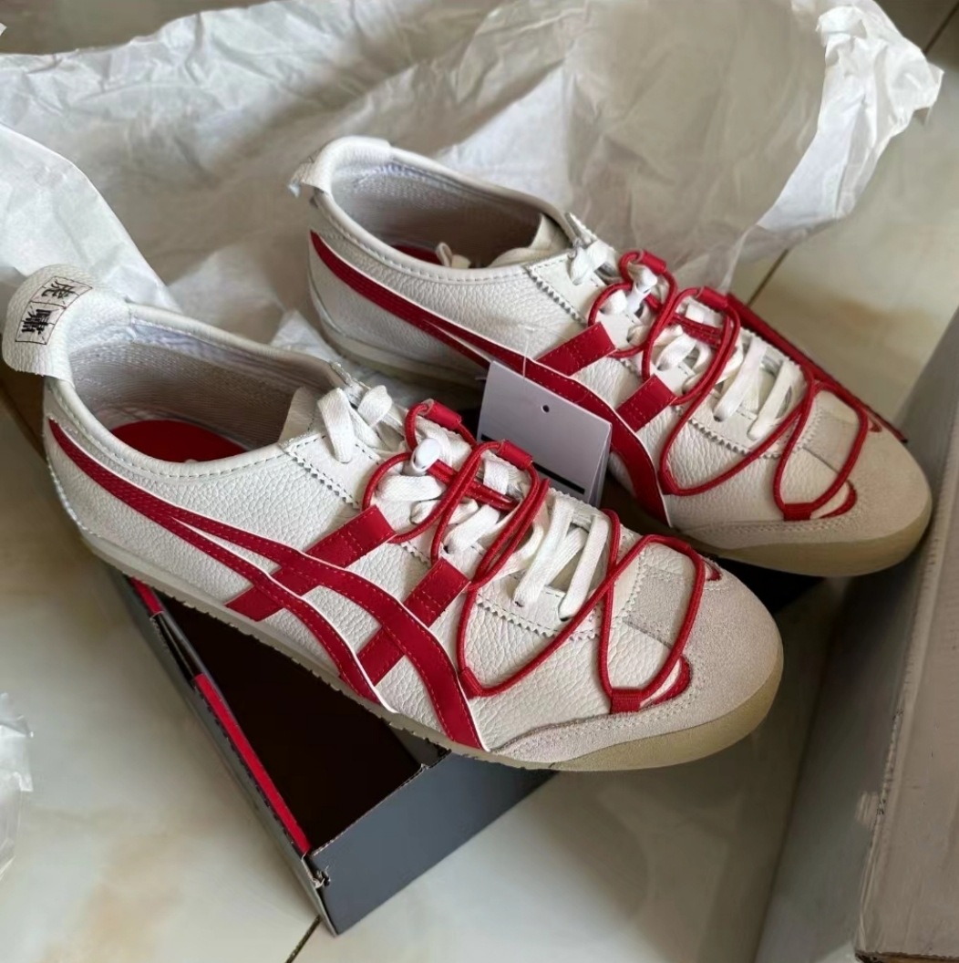 莆田鞋新款鬼冢虎鞋龙年限定板鞋龙吟虎啸男女运动休闲皮面小白鞋