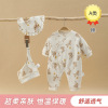 baby clothes baby Autumn and winter Cotton clip Frenum thickening pure cotton Climbing clothes baby clothes Romper Newborn clothes