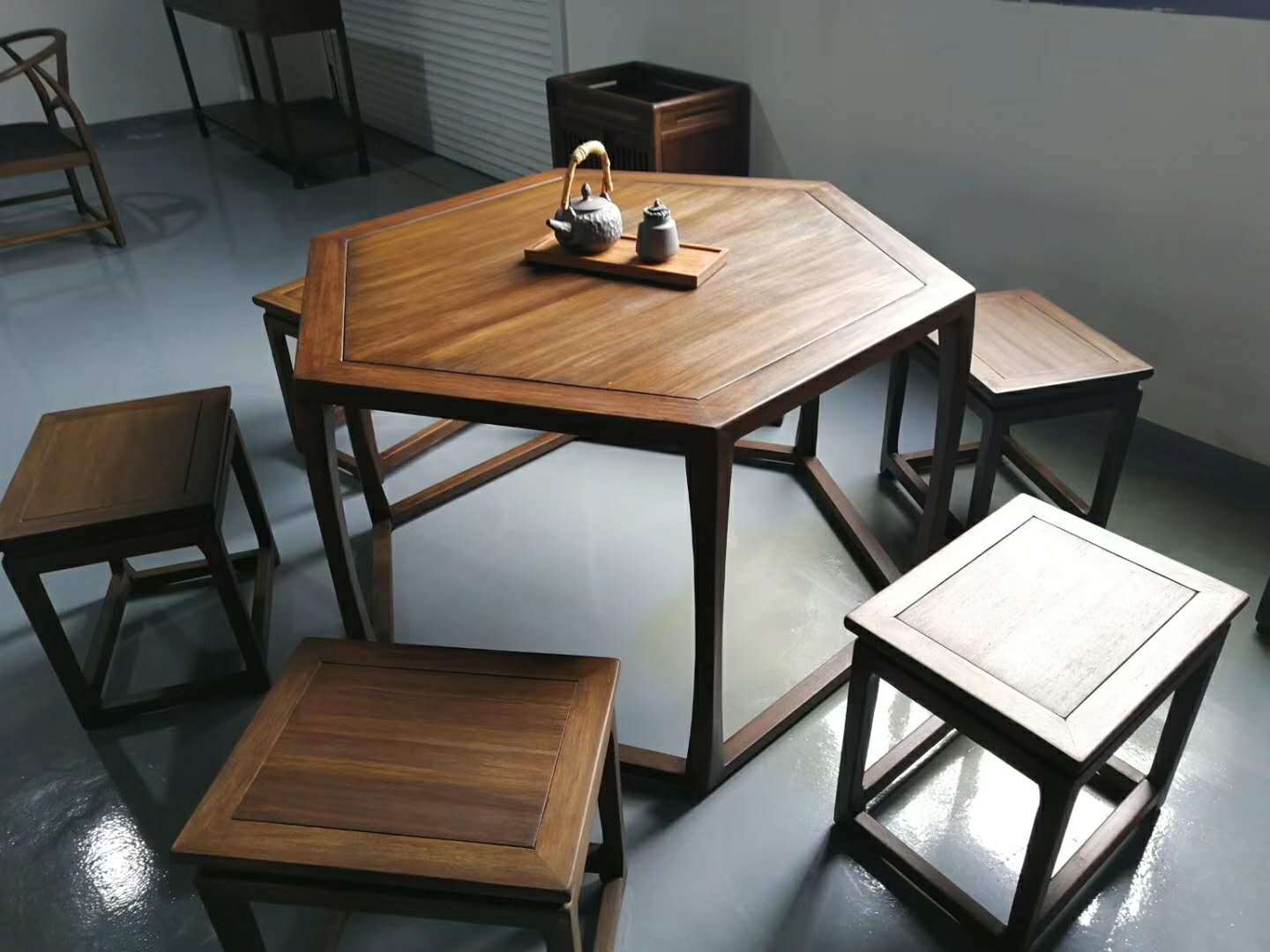 厂家定制 重竹家具重竹茶台茶桌椅子 家用客厅茶室桌椅新中式风格