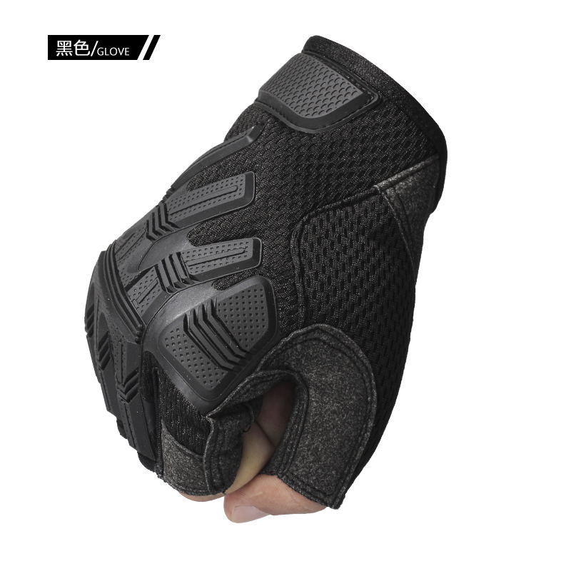 Outdoor Tactics Gloves Mountaineering Sports Half Finger Gloves Motorcycle Riding Protective Labor Protection Work Tool Gloves for Men