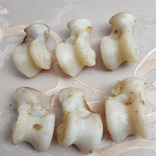 狗牙髀石吊坠黑狗拐骨情侣项链挂件真狗牙髀骨摆件嘎啦哈藏獒髌骨