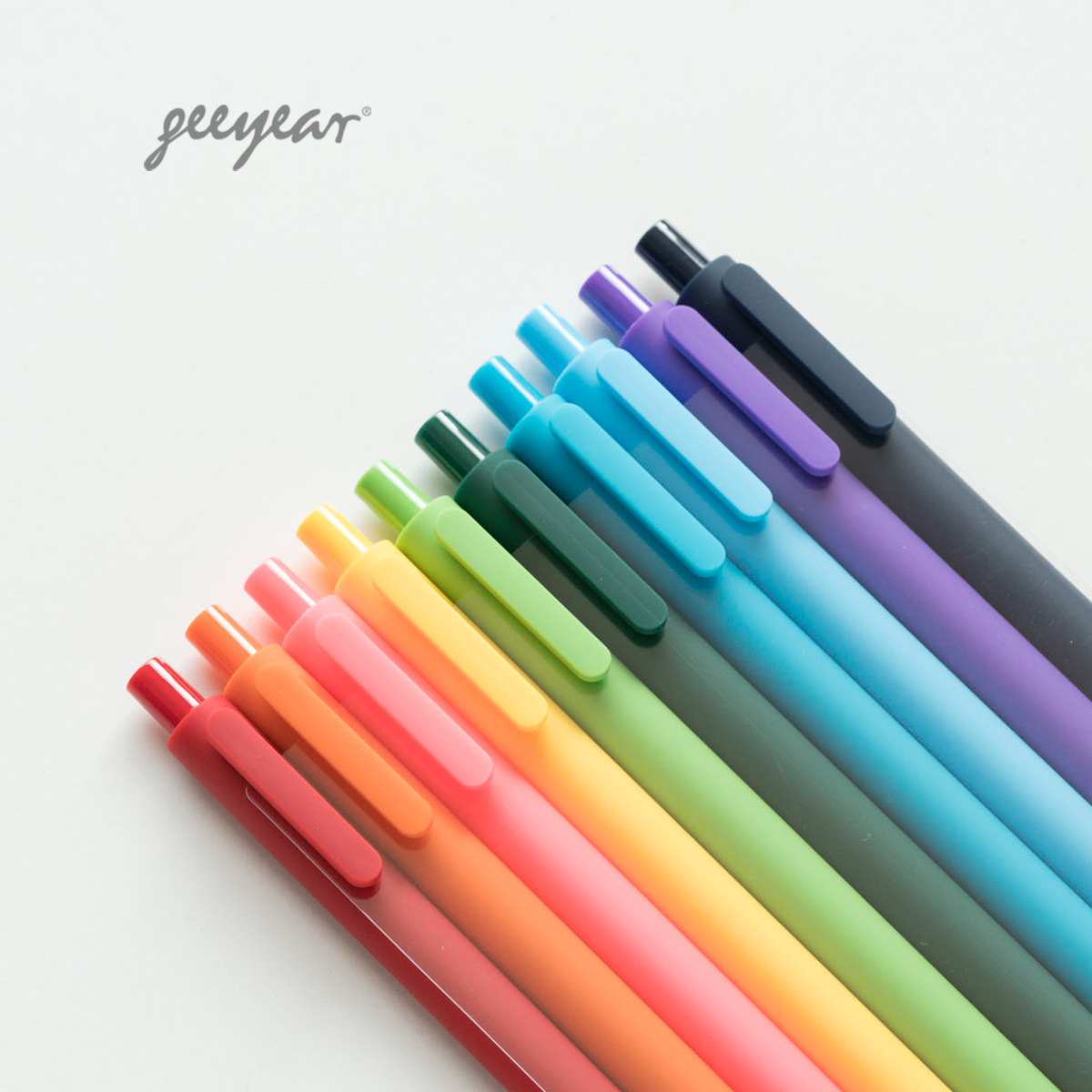 kaco书源糖果色按动式中性笔学生考试做笔记专用0.