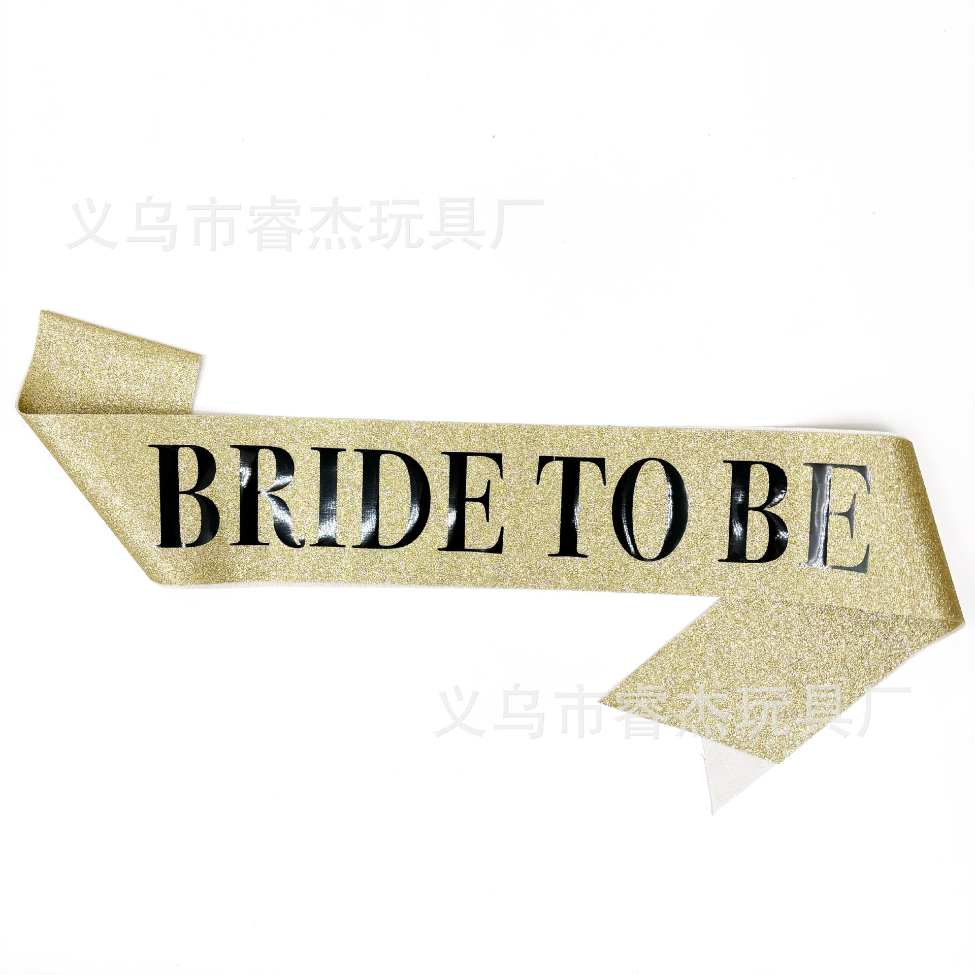 Cross-Border New Arrival Wedding Decoration Glitter Cloth Bridal Shoulder Strap Ceremonial Belt Bride to Be Wedding Belt Belt