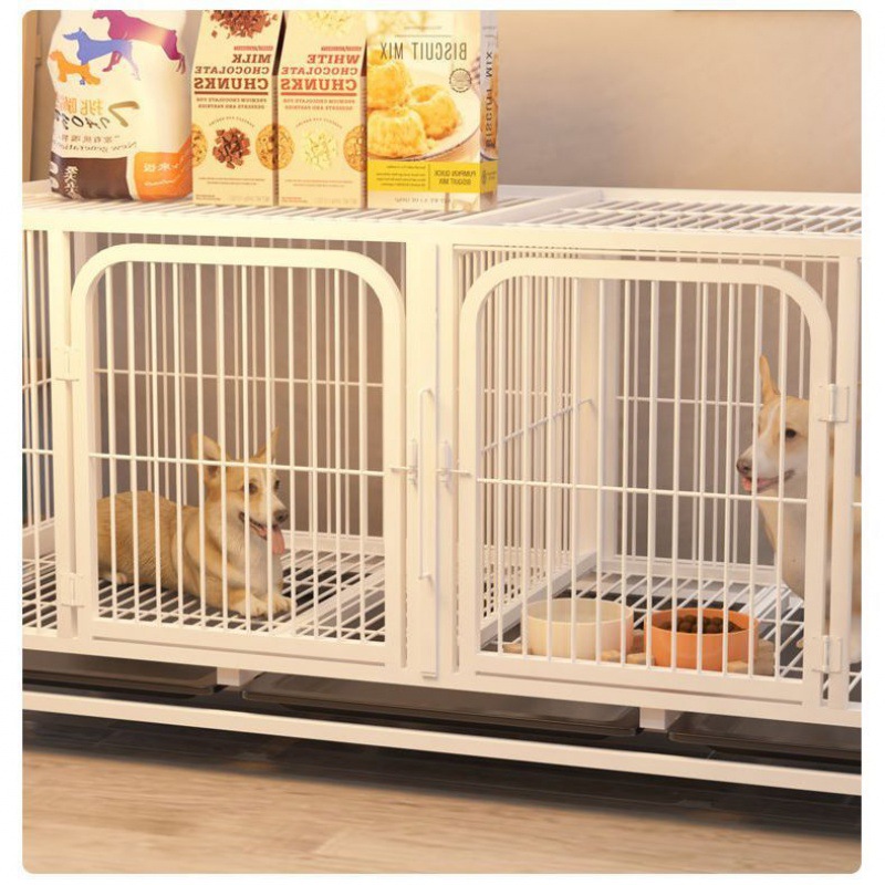 狗笼子小型犬猫笼子室内宠物围栏家用大双三层带隔断繁殖育子母笼