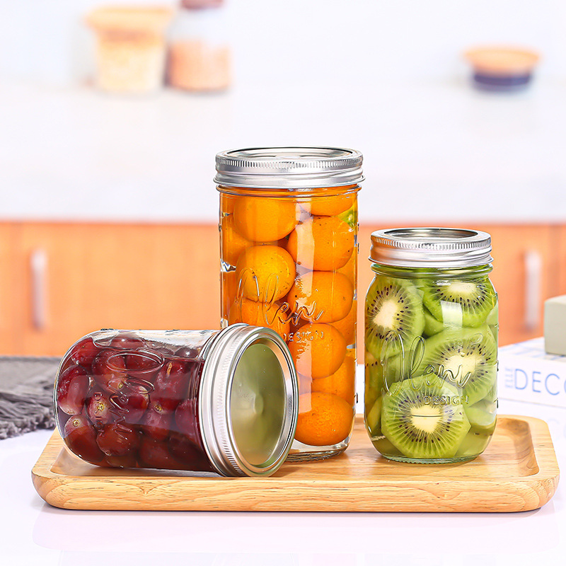 100ml-900ml多容量透明加厚玻璃密封罐 梅森罐储物罐罐头瓶泡菜罐
