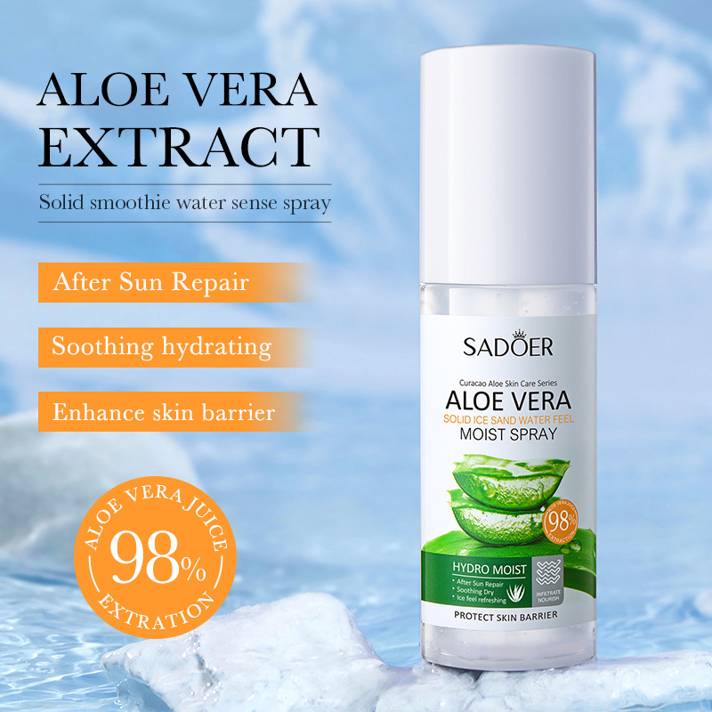 全英文sadoer芦荟固体冰沙水感喷雾 补水爽肤水喷雾跨境外贸批发