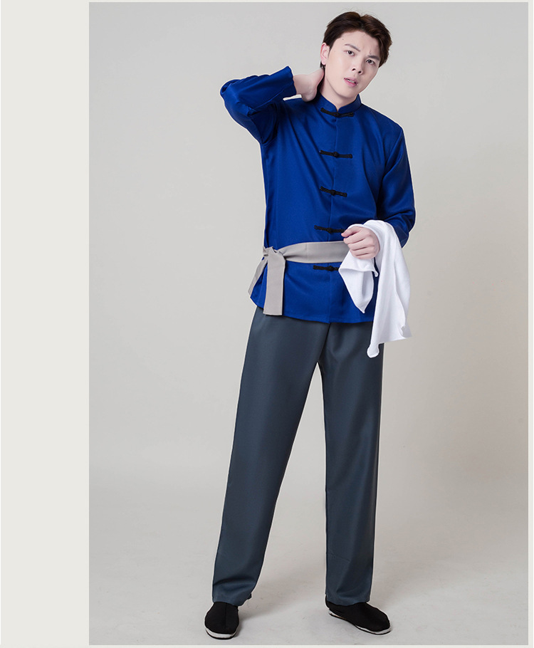 儿童农民百姓服装成人马褂民国时期平民男女村姑话剧合唱演出衣服