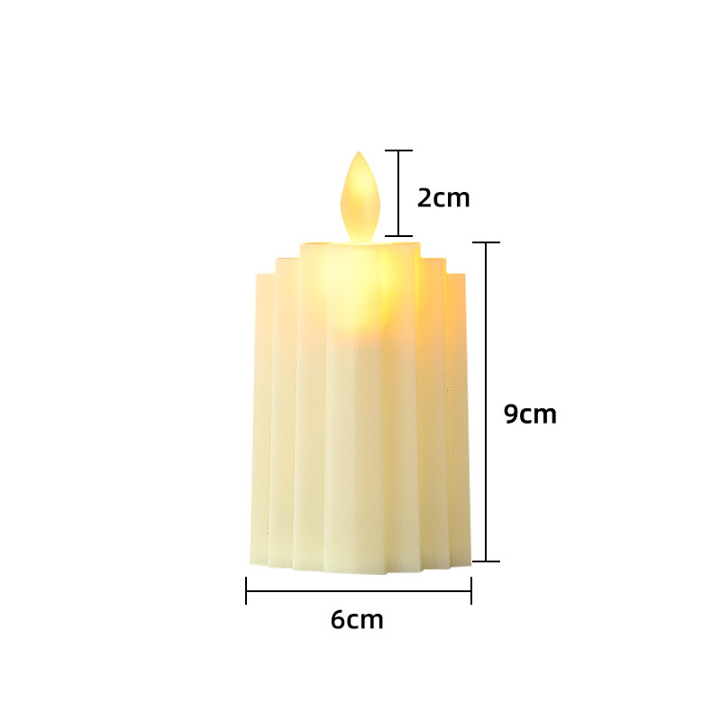 LED Electronic Candle Creative Roman Door Shooting Props Wedding Festival Ambience Light Bedroom Decoration Small Night Lamp