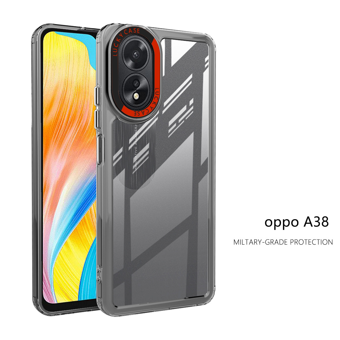 跨境tk适用于oppo a38 4g拼色撞色手机壳a18 4g/a1 5g/a59保护套