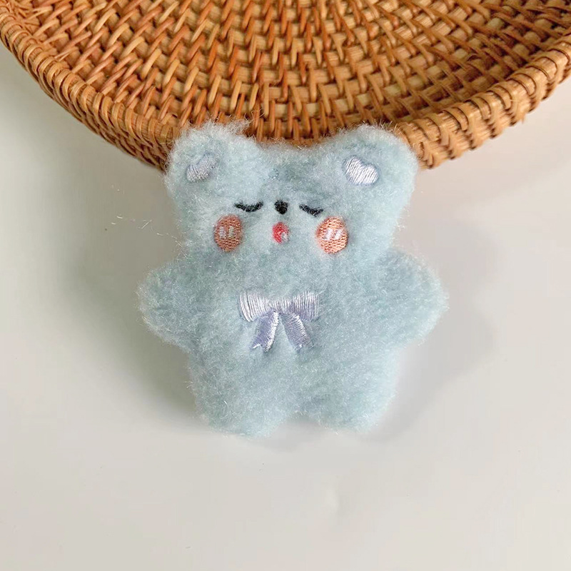 DIY Cartoon Plush Bear Brooch Accessories Headband Accessories Cute Plush Doll Bag Decoration Accessories