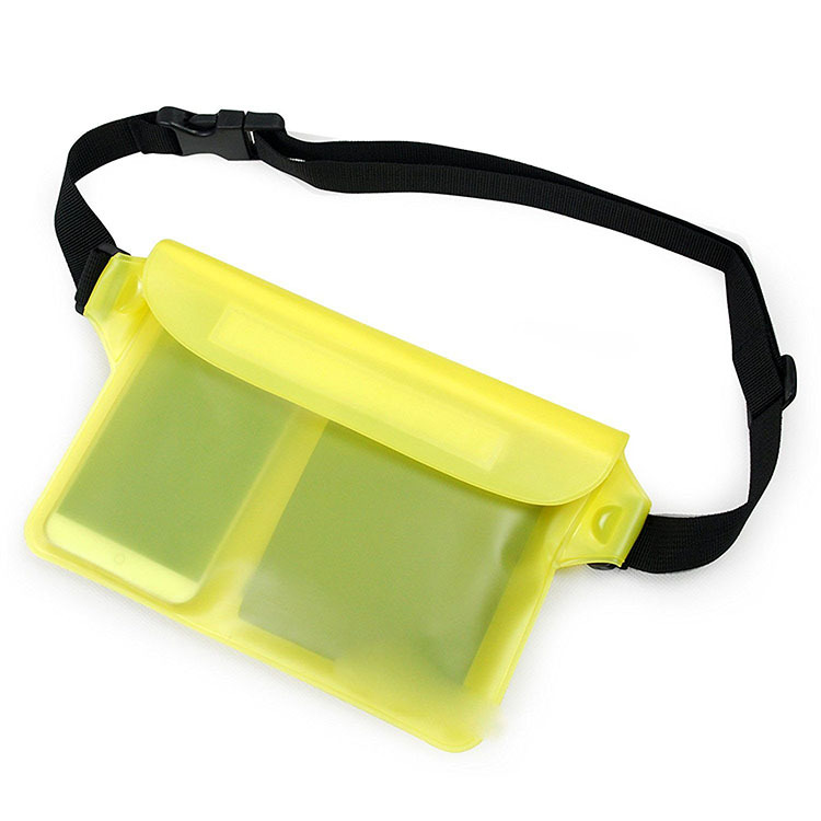 Transparent Waterproof Waist Bag Outdoor Sports Drifting Beach Black Waterproof Pvc Bag Universal Waterproof Fabric Mobile Phone Bag