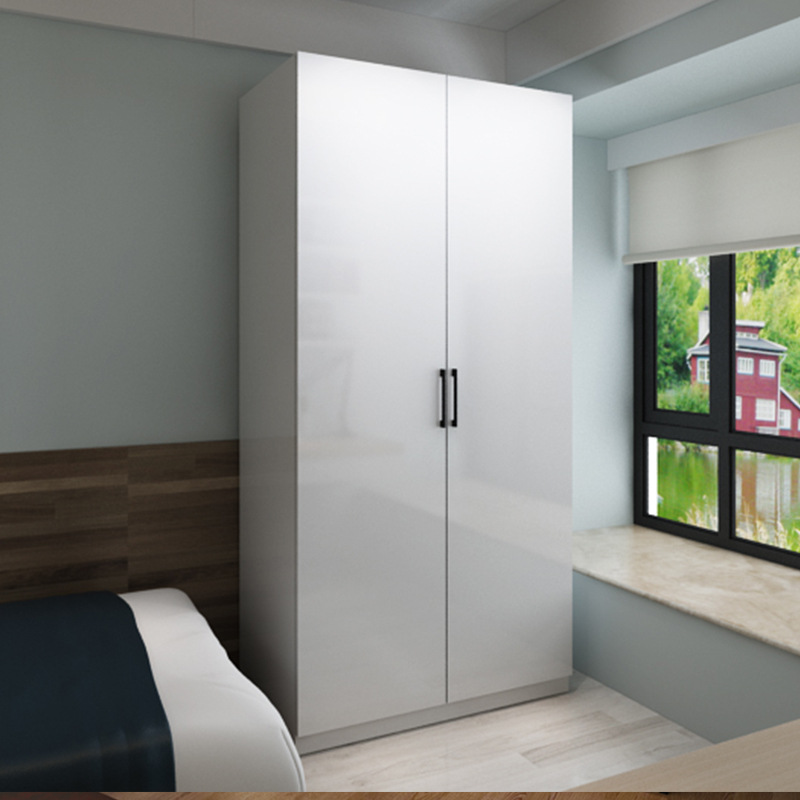 烤漆对开门衣柜简约现代拉门衣柜四门衣柜三门两门大衣柜整体衣柜