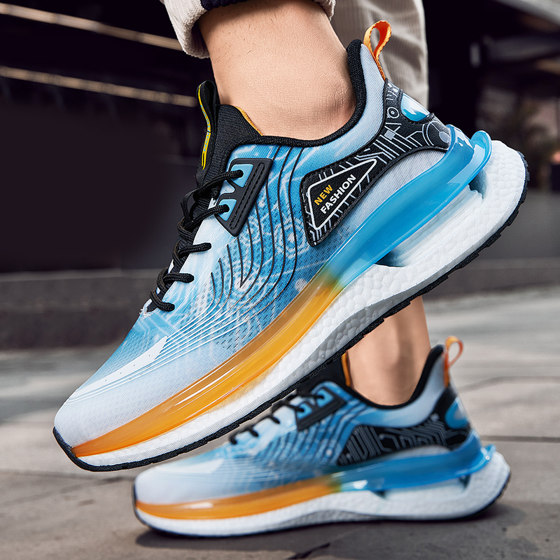 夏季透气网面男鞋青少年休闲运动鞋男学生超轻便减震跑步鞋子男款