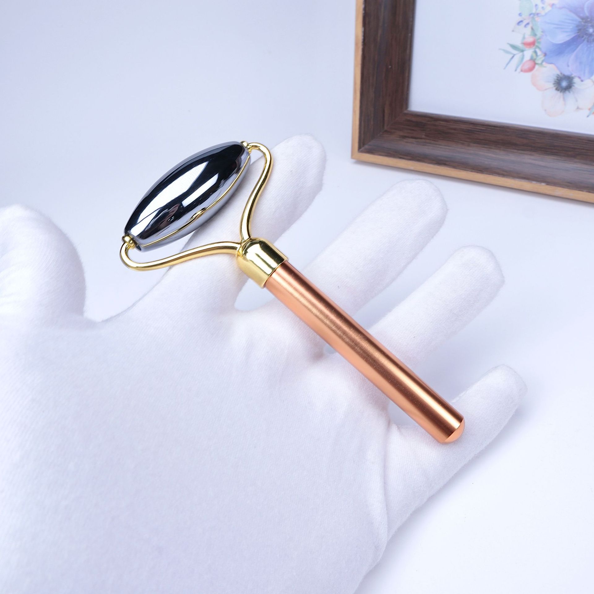 家用美容院天然太赫兹按摩棒滚轮全身多晶硅美容棒瘦身美容仪批发