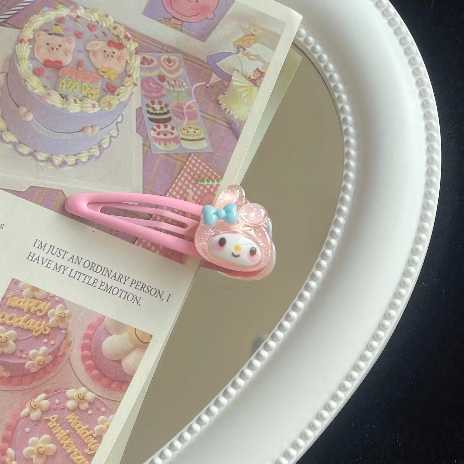 Summer New Online Influencer Cute Transparent Bb Clip Cartoon Sanrio Sweet Girly Bangs Side Clip Hair Accessories