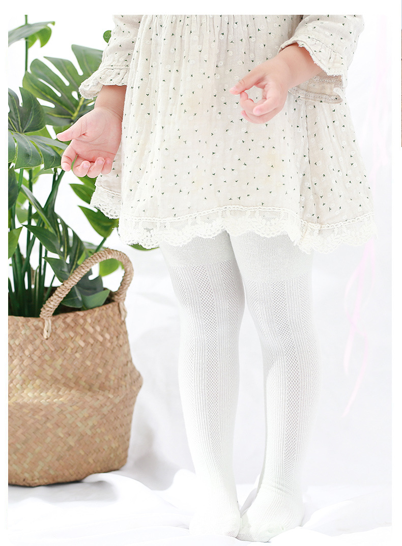 六一儿童节小女孩表演白袜子跳舞蹈打底裤袜网眼防蚊女童袜子夏款