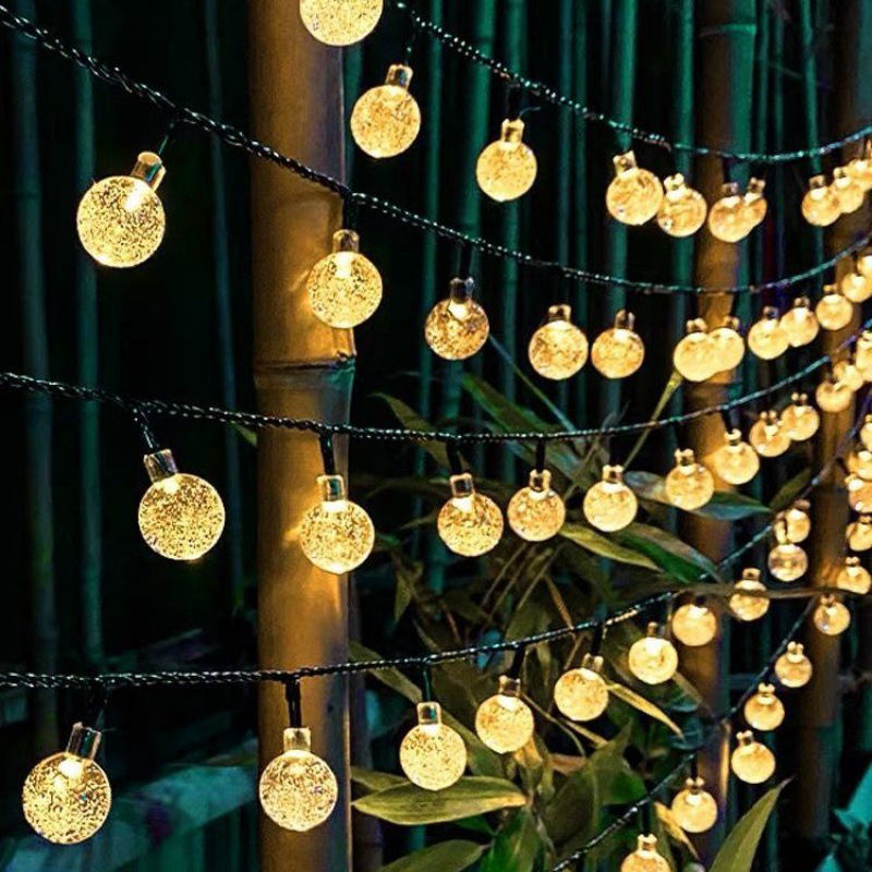 露台装饰太阳能led灯串庭院太阳能彩灯阳台四季新年墙上天台串灯