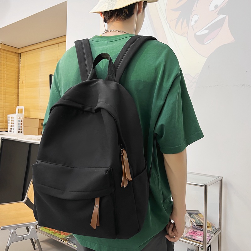 Korean Style Canvas Backpack Simple Mori Artistic Junior High School High School Student Schoolbag Retro Large Capacity Computer Backpack