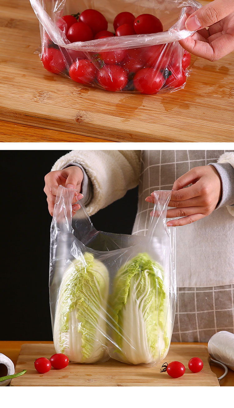 背心式食品保鲜袋家用冰箱蔬菜水果包装塑料袋加厚一次性打包袋子