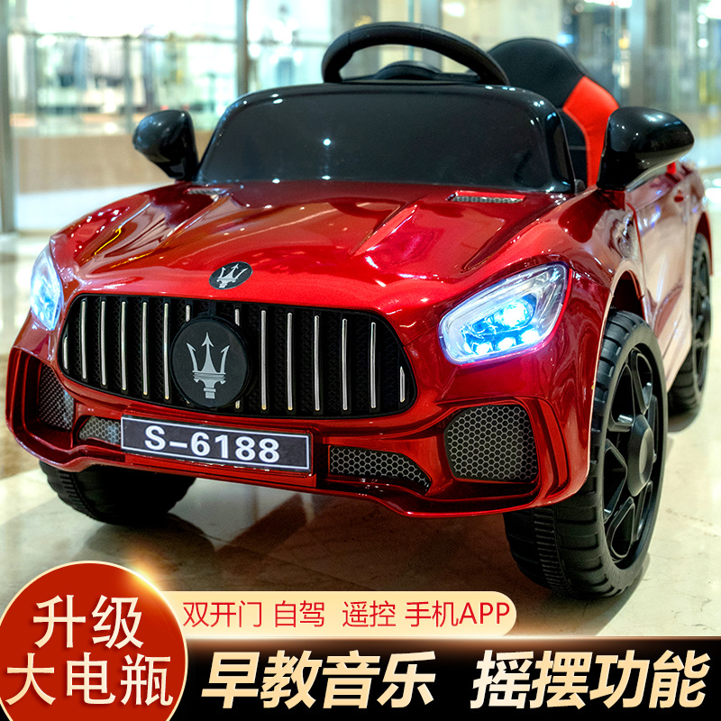 适用玛莎拉蒂儿童电动车 四轮带遥控小汽车 小孩自驾