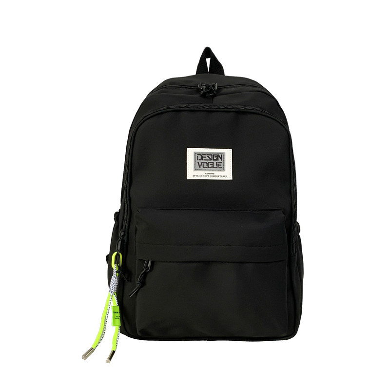 New School Bag Minimalist Preppy Style Laptop Bag Solid Color Student Large-Capacity Backpack Junior School Backpack