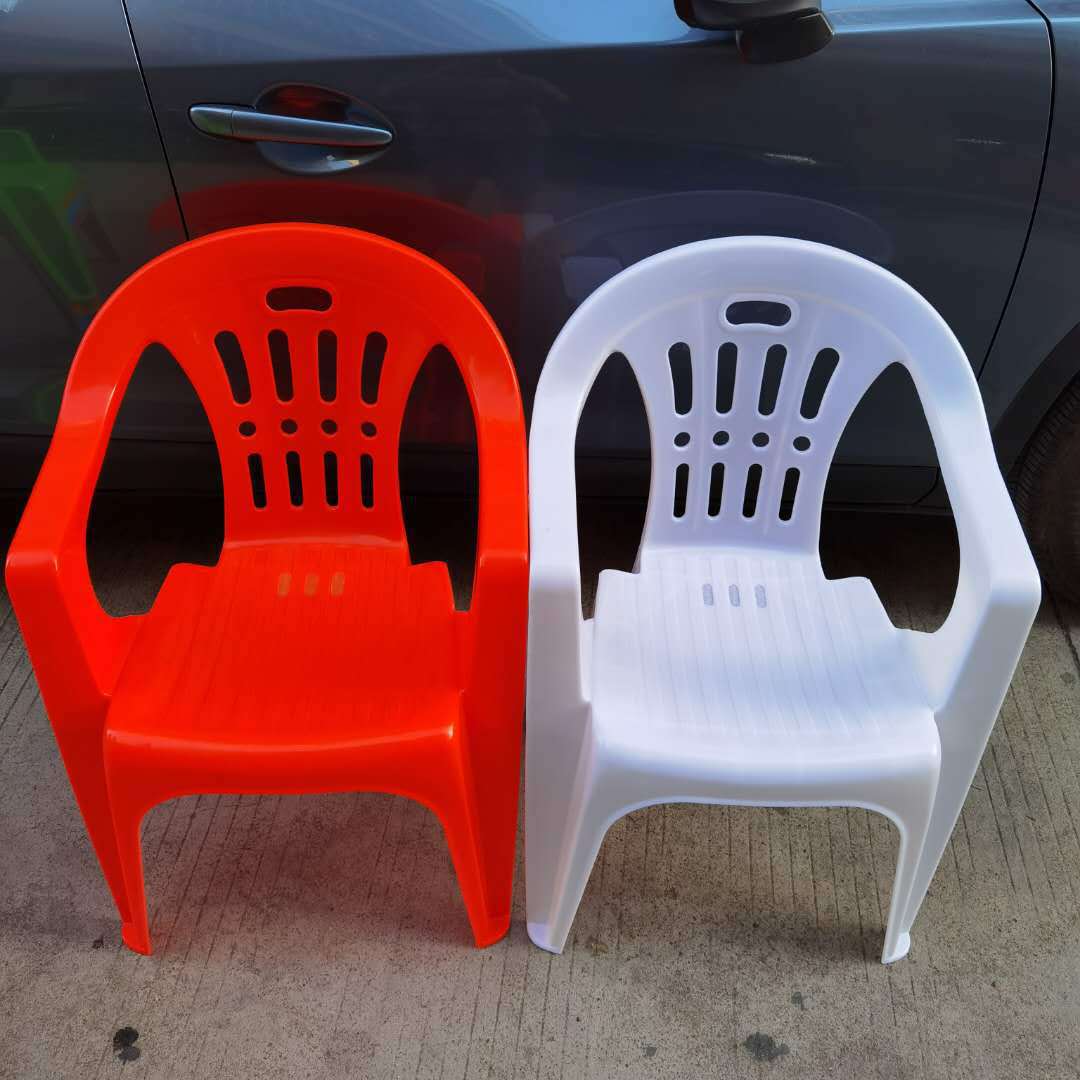 沙滩椅塑料椅子桌子加厚带靠背扶手凳子户外夜市烧烤摊大排档桌椅